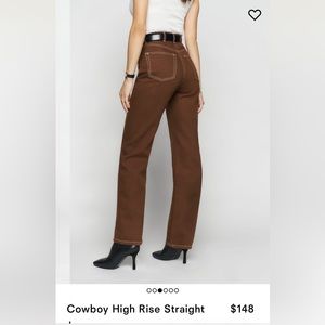 selling reformation Cowboy High Rise Straight Jeans